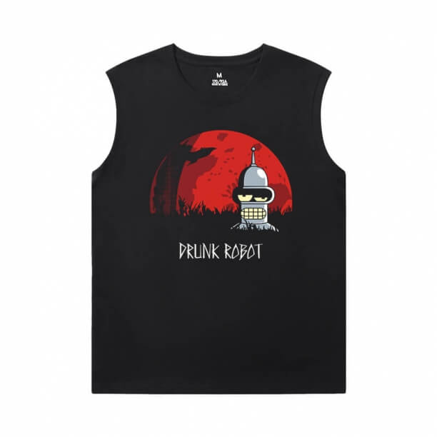 American Anime Futurama Sleeveless T Shirt Mens Gym Quality Tee Shirt