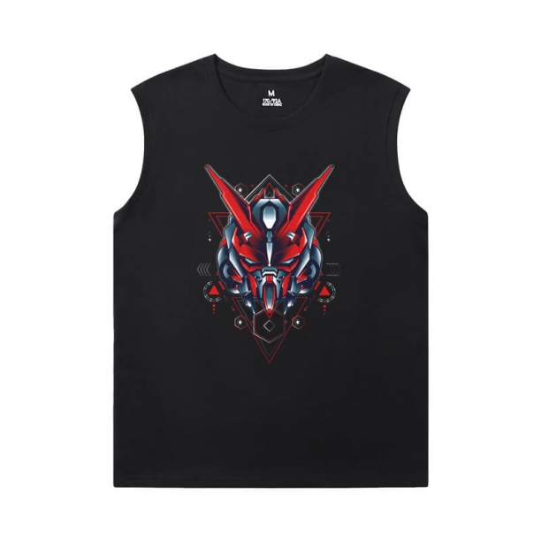 Gundam Pánske Bez rukávov Grafické T Košele Hot Topic Anime Tričko