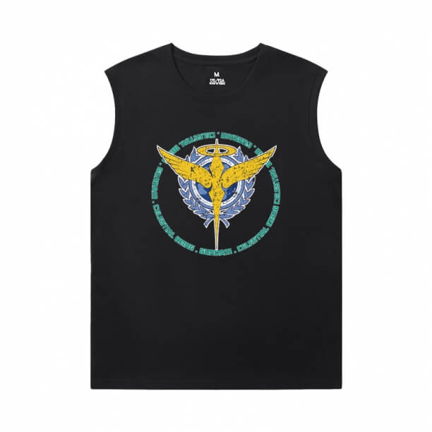 Gundam Tee Vintage Anime Cheap Mens Sleeveless T Shirts