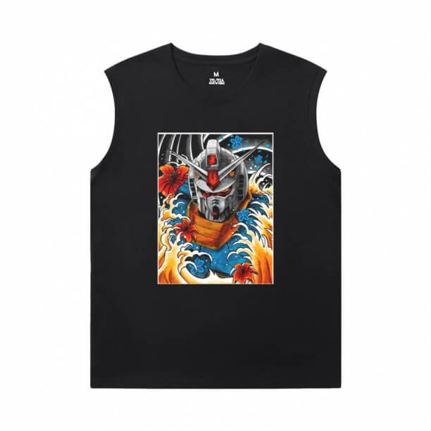 Gundam Pánske Bez rukávov Športové T Košele Vintage Anime Tees
