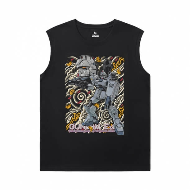Vintage Anime Tshirt Gundam Boys Sleeveless Tshirt