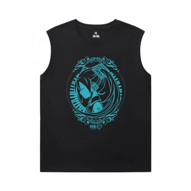 Hatsune Miku Cool Sleeveless T Shirts Cotton Tee