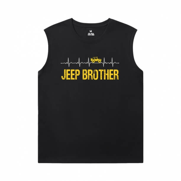 Kaos Mobil Cotton Jeep Wrangler Pria Tanpa Lengan Tshirt