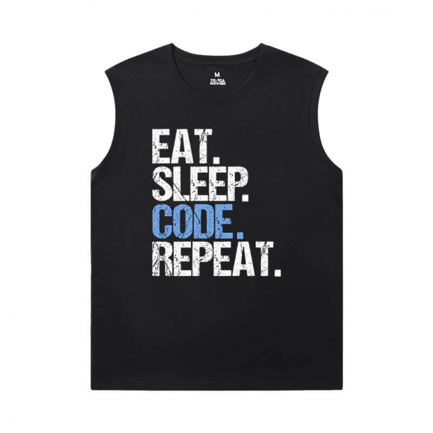 Geek Programador Camiseta de algodón sin mangas camiseta de cuello redondo