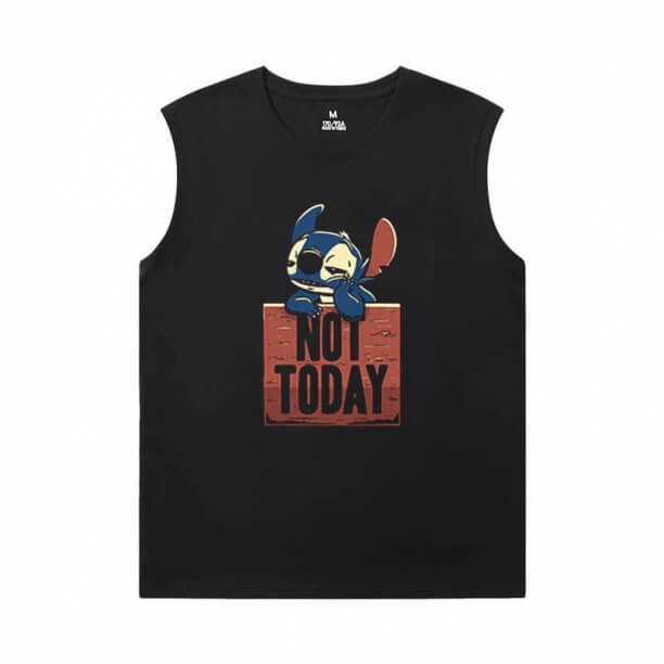 Lilo Stitch Tees Kvalitní bez rukávů kulatý výstřih tričko