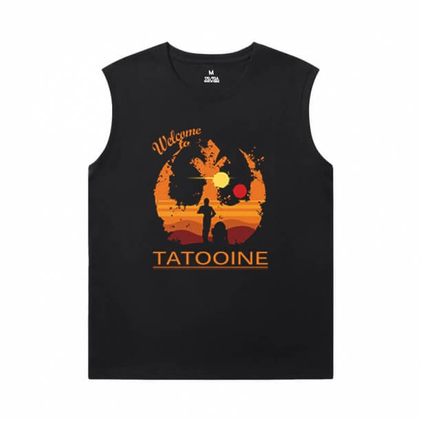 Camisetas legais Star Wars camiseta sleevless para homens