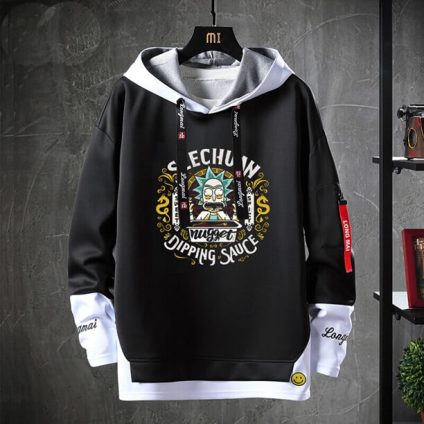 Fake Două piese Sweatshirt Rick și Morty Pulover