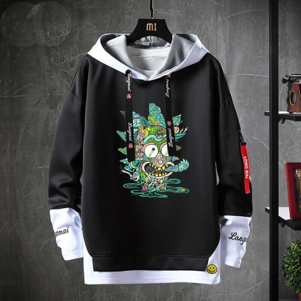 Rick et Morty tops faux sweatshirts deux pièces