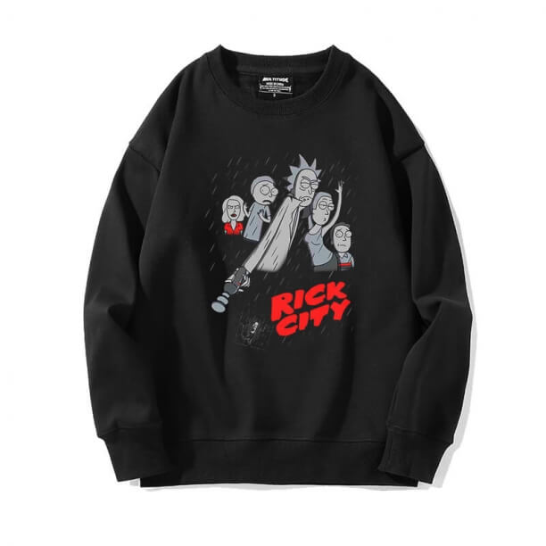 Rick og Morty Hoodie Sorte Sweatshirts