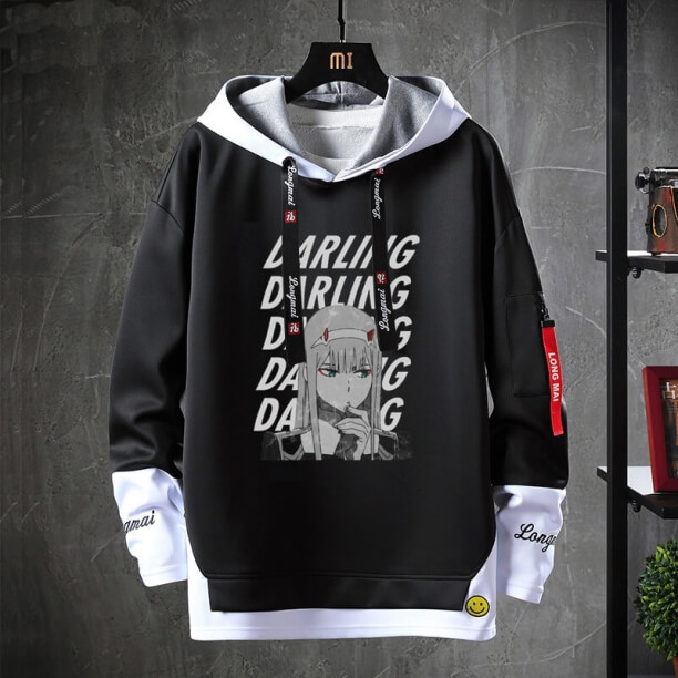 Darling In The Franxx Tops Sudaderas falsas de dos piezas