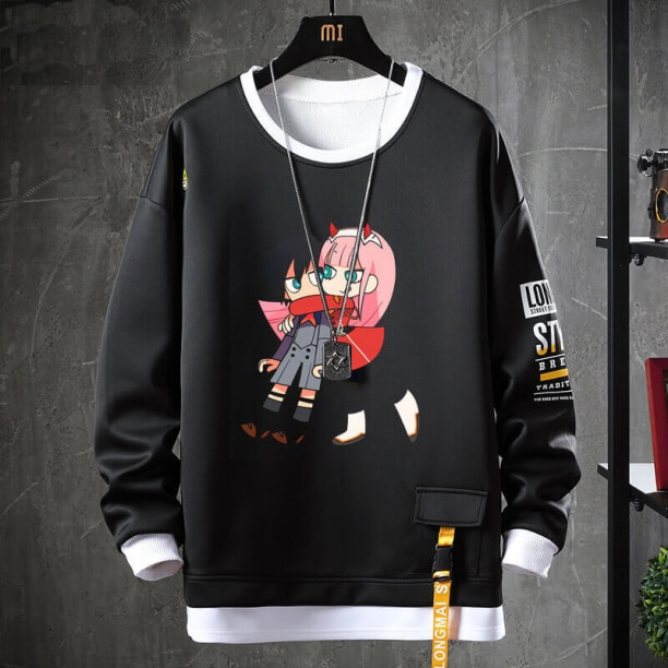 Kochanie w Franxx Sweter Fałszywe bluzy dwuczęściowe