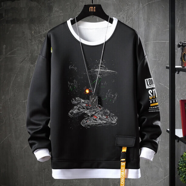 स्टार वार्स हूडि नकली दो टुकड़ा Sweatshirt