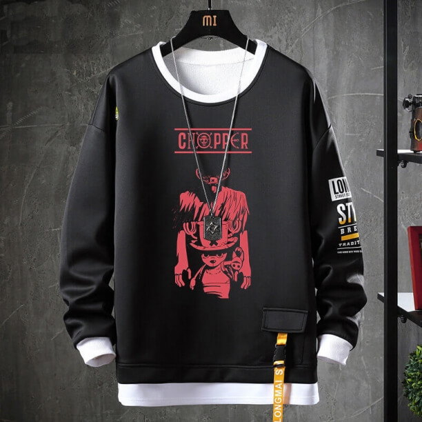 Heißes Thema Anime ein Stück Hoodie gefälschte zweiteilige Chopper Sweatshirt
