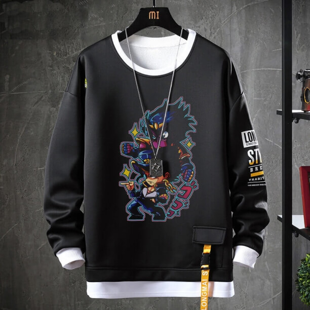 Vintage Anime JoJo's Bizarre Adventure Sweater Cool Kujo Jotaro Sweatshirts