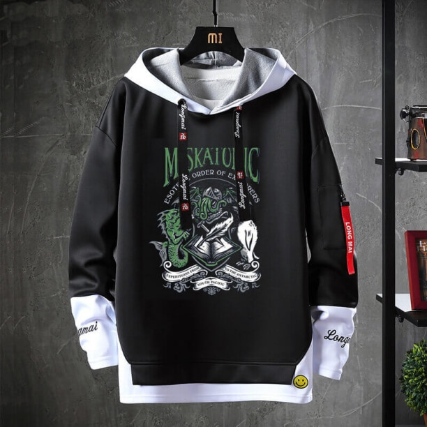 Cthulhu Mythos Tops Fake Hai mảnh Necronomicon Sweatshirts