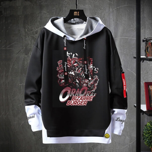 Sahte İki Parçalı Tops Sıcak Konu Anime JoJo's Tuhaf Macera Sweatshirt