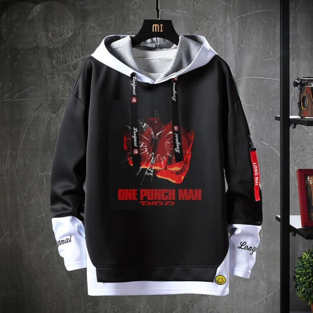 เสื้อสเวตเตอร์สองชิ้นปลอมอะนิเมะหนึ่งหมัดแจ็คเก็ตผู้ชาย