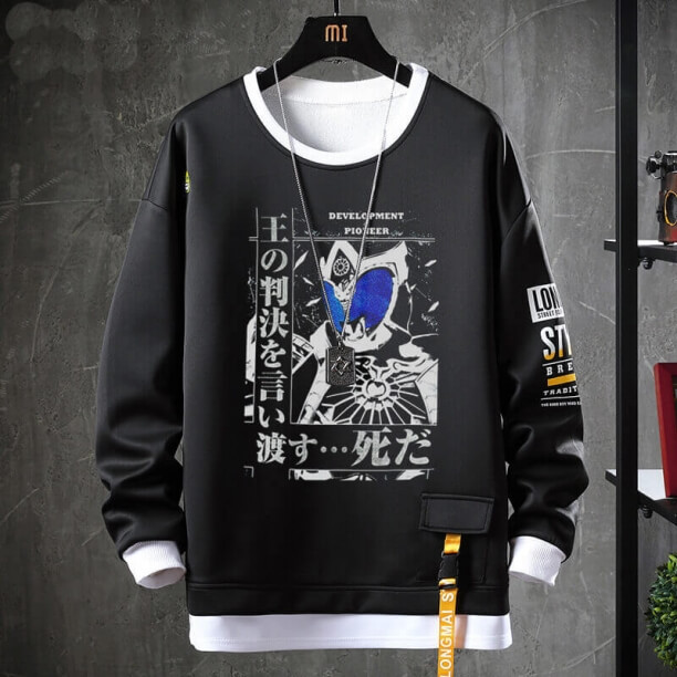 Faux sweat-shirt deux pièces Vintage Anime Masked Rider Coat