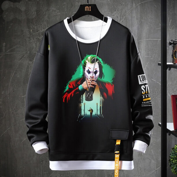 Batman Joker Kabát Fake Dvoudílná mikina