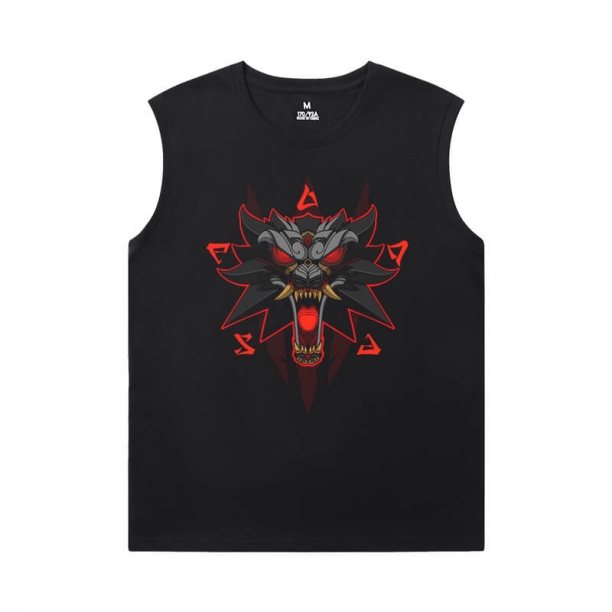 Kvalitet Cyberpunk Tshirt The Witcher Ärmlös Bomull T Shirts