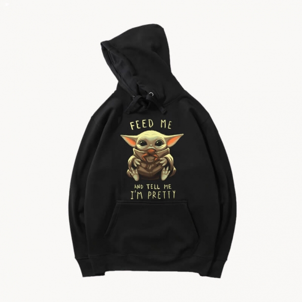 De Mandalorian Hooded Jacket Pullover Yoda Hoodie