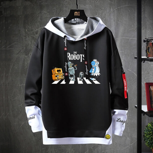 Futurama Sweatshirt Mỹ Anime đen áo len