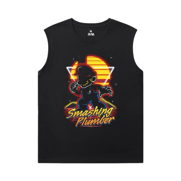Mario Cheap Sleeveless T Shirts Cool T-Shirts