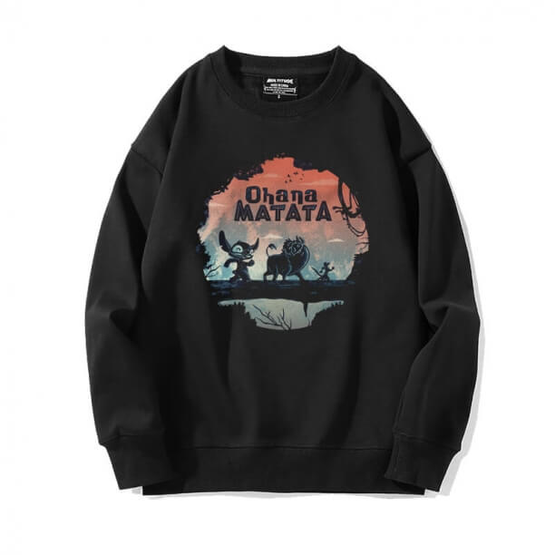 Lilo Stitch Sweatshirt sort frakke