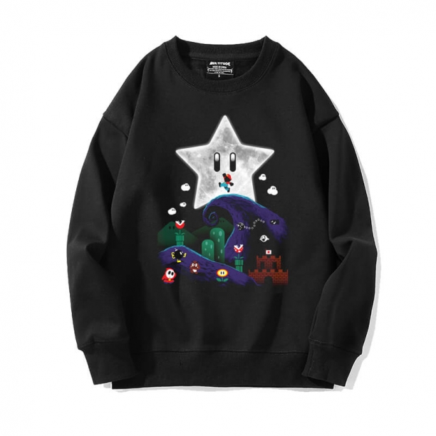 Moletom de pescoço da equipe de Mario Sweater