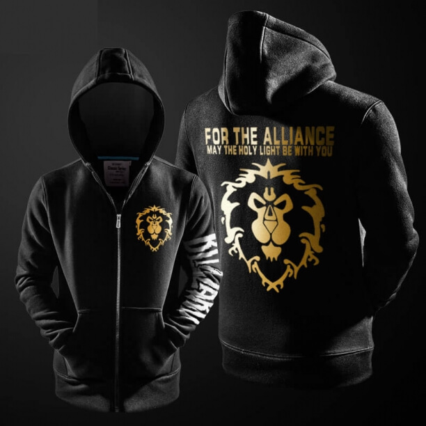 World of Warcraft Allianz Kapuzenpullover Blizzard WOW ZIpper Sweatshirt