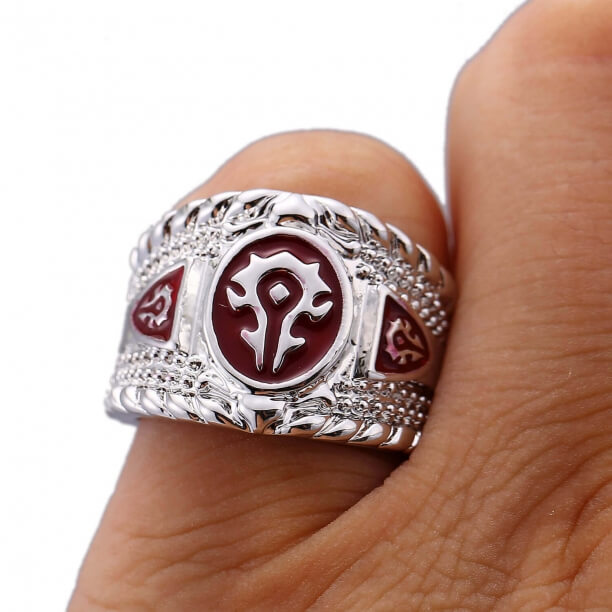 Bague avec logo de la Horde de l'alliance World of Warcraft