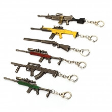 Savaş Oyunu 12 cm metal silah gun modeli Anahtarlık Kolye
