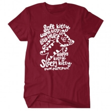 Tecknad film Sheldon Soft Kitty Tshirt Rödvin