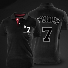 Slam Dunk Miyagi Ryota Polo Shirts Black Polo Shirt For Men