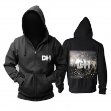 Pulover cu glugă unic Divin Heresy cu glugă din metal