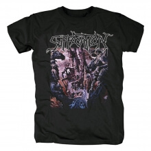 T-shirt à rayures Black Metal Rock Graphic Tees