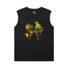 Marvel Wolverine Black Sleeveless Shirt Men Dark Phoenix X-Men Tee Shirt