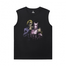 JoJo Tee Anime Kujo Jotaro Herren ärmellose Sport T Shirts