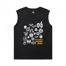 Maskovaný Rider Pánske Bez rukávov Grafické T Košele Vintage Anime Tee