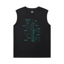 American Anime Futurama barato hombres sin mangas camisetas camisetas de algodón camiseta