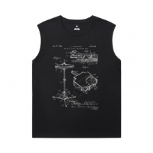 Musical Instrument T-Shirt Cotton Rock Sleeveless T Shirt For Gym