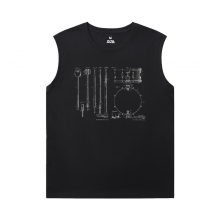Hot Topic Rock Tshirts Musical Instrument Mens Sleeveless T Shirts