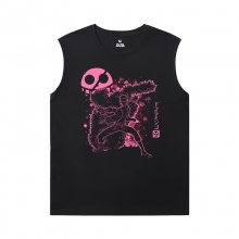 Cotton Tshirts Anime One Piece Black Sleeveless T Shirt