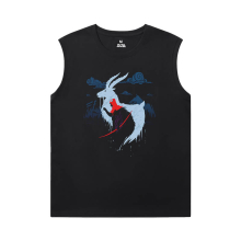 Princess Mononoke T-Shirts Miyazaki Hayao Personalised Cheap Mens Sleeveless T Shirts