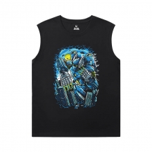 Vintage Anime trička Gundam bez rukávů tištěné trička Pánské