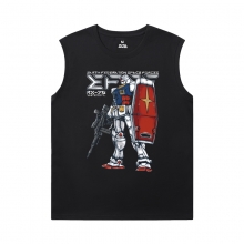Japanse Anime Shirts Gundam Mens Oversized Sleeveless T Shirt