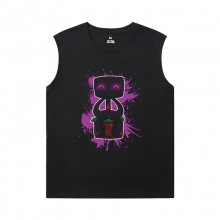 Minecraft Tees Quality Creeper Men'S Sleeveless Muscle T Shirts