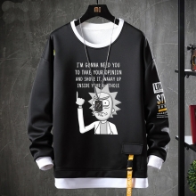 Rick ja Morty Takki Fake Kaksiosaiset collegepaidat