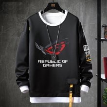 ROG Republic of Gamers Sweater Fake Two-Piece Prodigal Eye logo Sweatshirt