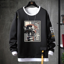 Ένα κομμάτι μπλούζες Vintage Anime μαύρο ελικόπτερο hoodie
